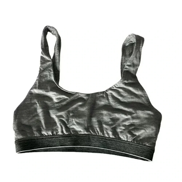 ALLBIRDS Gray Pull On Wool Blend Bralette Sports Bra Size XS - Picture 1 of 5